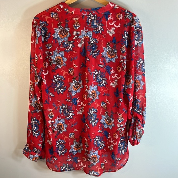 Kut From The Cloth Jasmine Chiffon Blouse Size Extra Large - Picture 6 of 10